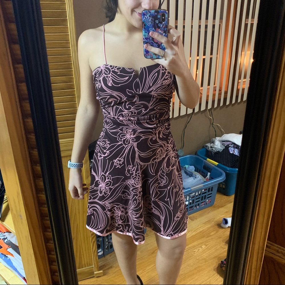 ‼️Closet Clean Out Sale Brown & Pink Dress